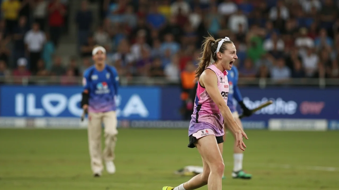 Tactical field placement detail during a The Hundred 2026 match, showing close-catching positions and bowling strategy